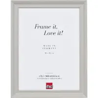 Effect Bilderrahmen Miroir mural en bois massif gris clair 45x60 cm effet profondeur
