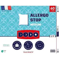 Dodo Oreiller ALLERGO STOP, 60 x 60 cm, Anti-allergique, Fibre VOLUPT'AIR