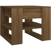 Syfax Table basse Chêne marron 55,5x55x45 cm Bois d'ingénierie