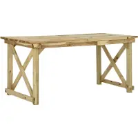 Syfax Table de jardin 160x79x75 cm Bois