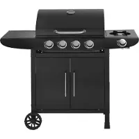 HABITAT ET JARDIN Barbecue gaz "Feria 5" - 5 brûleurs dont 1 latéral - 14,5 kw - Noir