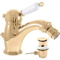 RAV Mitigeur bidet LABE avec siphon en laiton doré