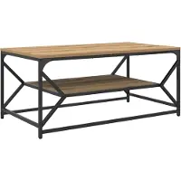 Syfax Table basse Chêne artisanal 90 x 50 x 40 cm