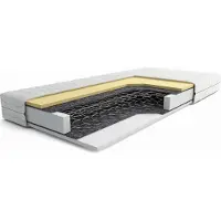 Furnlux Classic FURNLUX Matelas à ressorts Sim White 120x200cm / Hauptfarbe : Weiß / Abmessungen : 120 x 200 x 15 cm