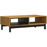 Syfax Table basse FLAM 100x50x32,5 cm bois de pin massif