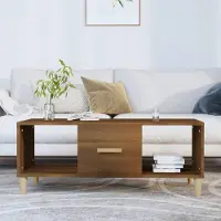 Prolenta Maison Exclusive - Table basse aspect chêne brun 102x50x40 cm Matériau dérivé du bois