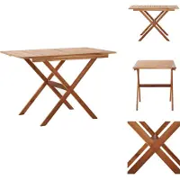 vidaXL Table de jardin 110 x 67 x 74 cm Bois massif Acacia - Tables de jardin