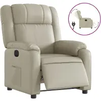 Sonstiges Fauteuil inclinable électrique Crème Similicuir