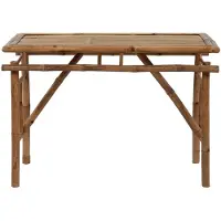 Syfax Table de jardin pliable 115x50x75 cm Bambou