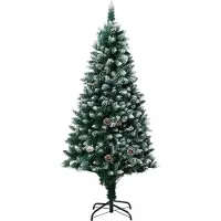 vidaXL Arbre de Noël artificiel avec LED Boules Cônes 180 cm