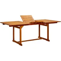 The Living Store Table à manger de jardin (150-200)x100x75 cm en acacia massif