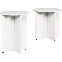 Syfax Table basse 2 pcs Blanc