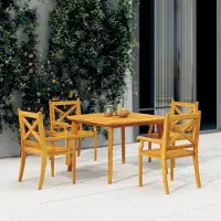 Prolenta Maison Exclusive - Table de jardin 110x110x75 cm Bois d'acacia solide