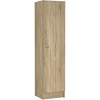 Dmora Héron - Armoire 1 Porte, Chêne Brun, Porte-manteau