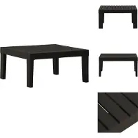 vidaXL Table de jardin Lounge plastique gris - Tables de jardin