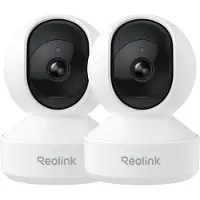 Reolink E1 Pro, 2K+ 5MP 2,4/5 GHz WiFi Caméra de surveillance intérieure, détection de personnes/animaux domestiques/cris, vision panoramique 360°, auto-tracking, 2 Packs