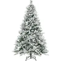 Northix Sapin de Noël artificiel de 180 cm avec neige, 8 modes d'éclairage