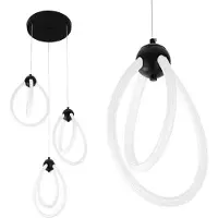 Toolight Lampe Suspendue Led G022-3CPR Black