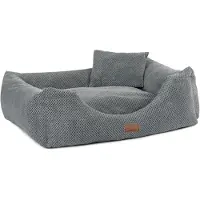 Adgo Lit pour chien Oaza avec bord, lit pour animaux, lit, lit de sol, oreiller pour chien