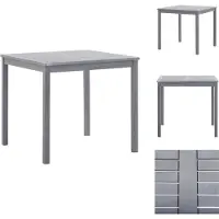 vidaXL Table de jardin Gris 80x80x74 cm Acacia massif - Tables de jardin