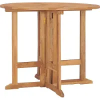Prolenta Maison Exclusive - Table à dîner pliable de jardin Ø90x75 cm Bois de teck solide