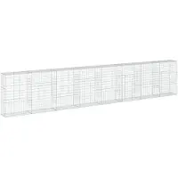 vidaXL Gabion avec couvercle 800x50x150 cm Fer galvanisé