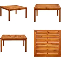 vidaXL Table basse de jardin 85x85x45 cm Bois massif Acacia - Table basse - Tables basses - Tables basses en bois