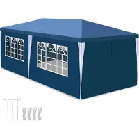 Yakimz Pavillon Gartenzelt - Pavillon de jardin étanche avec Easy-Klett, protection parfaite par tous les temps Bleu 3x6m