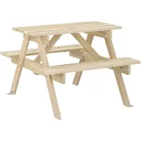 Syfax Table de pique-nique pour 4 enfants avec trou de parasol sapin