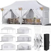 OEM Pop-Up Pavillon Tente, imperméable, protection UV, cadre aluminium stable, BLANC