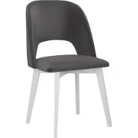 Mirjan 24 Chaise de salle à manger rembourrée AFTON 7 - blanc / gris foncé