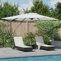 vidaXL 2025 Moderne Roma Parasol Beige 286 x 285 x 270 cm Aluminium et polyester - Parasols,Design 1855596 1parcel