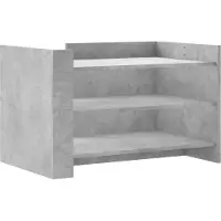 vidaXL Table basse gris béton 80x50x50 cm Bois composite