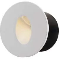 Silamp Balise LED Encastrable Ronde 3W 220V 34° Blanche IP20 pour Escaliers - Blanc Neutre 4000K - 5500K