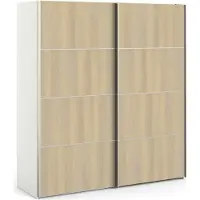 Dmora Accadia - Armoire 2 Portes, 182x202h cm Chêne Marron, 2 Étagères