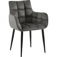 CLP Tabouret Tirana en velours - anthracite