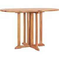 The Living Store Papillon Table de jardin pliante 120x70x75cm Teck massif