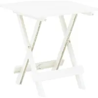 Syfax Table pliable de jardin blanc 45x43x50 cm plastique