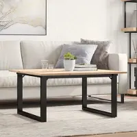 Prolenta Maison Exclusive - Table basse cadre en O 80x80x45 cm bois de pin massif et acier