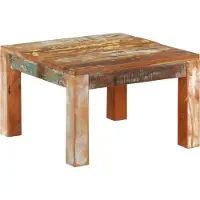 Syfax Table basse 55x55x35 cm Bois de récupération massif