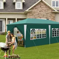 TolleTour Pavillon Tente de jardin - Tente de réception robuste de haute qualité avec pergola Vert 3x6m
