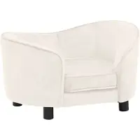 Syfax Canapé pour chien crème 69x49x40 cm peluche