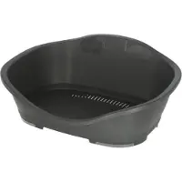 Kerbl Corbeille pour Animaux Sleepers, 56,5 x 42 x 24 cm, Plastique, Gris, Aérations et Antidérapant