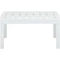 Syfax Table de jardin Blanc 78x55x38 cm Plastique