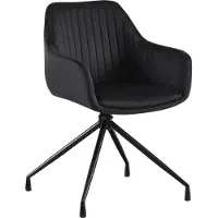 CLP Chaise de salle à manger Welby en velours - noire