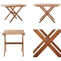 vidaXL Table de jardin 110 x 67 x 74 cm Bois massif Acacia - Table de jardin - Tables - Tables