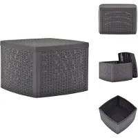 vidaXL Table d'appoint Moka 54×54×36,5 cm Plastique - Tables de jardin