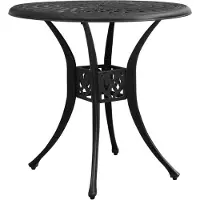 Prolenta Maison Exclusive - Table de jardin noire 78 x 78 x 72 cm en fonte d'aluminium