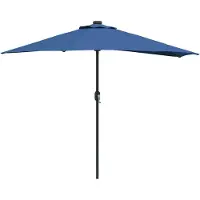 Syfax Parasol de jardin 294 x 150 x 224 cm Polyester et Acier Azur