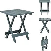 vidaXL Table de jardin pliante Vert 45x43x50 cm Plastique - Tables de jardin